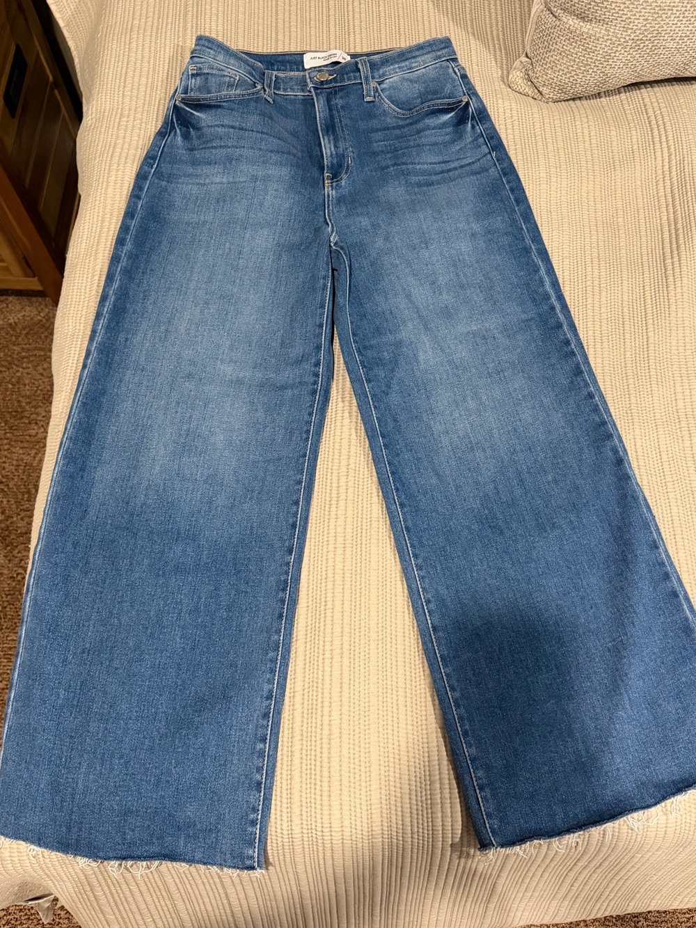 Wide Leg Just Black Denim Jeans - Women's